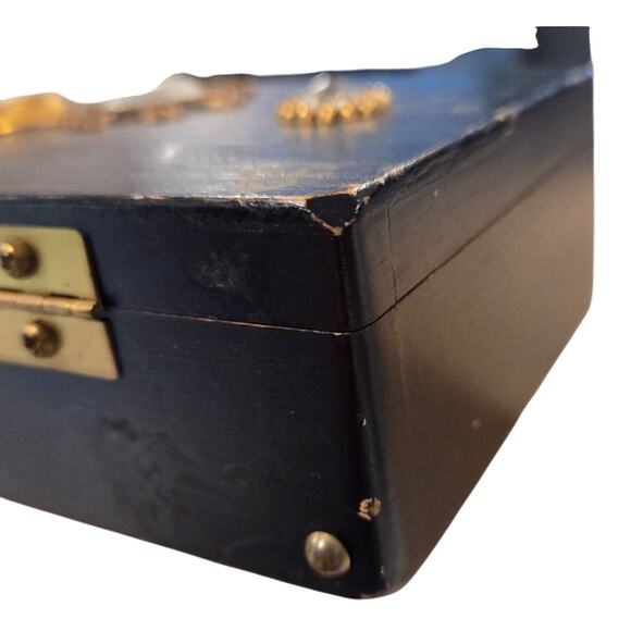 Vintage 1967 Enid Collins of Texas Signed Wooden "Night Owl" Box Bag with Box - Picture 7 of 11